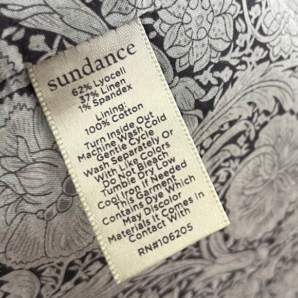 Sundance Long Sleeve Linen Blend Blazer Jacket Womens Medium Green Plaid Boho - Picture 10 of 10